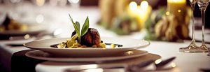 Upplev en festmåltid utöver det vanliga med våra smakfulla kulinariska kreationer. Denna lockande tallrik bjuder på en harmoni av färger, smaker och presentation. Njut av noggrant utvalda råvaror och kreativa matkonstverk som tillagas av vårt erfarna köksteam. Oavsett om det är en bröllopsfest, födelsedagsfirande eller företagsevenemang, garanterar vi en gastronomisk upplevelse som kommer att förgylla din fest.